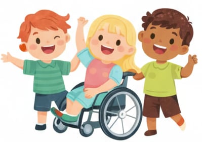 Inclusieve illustratie van kinderen